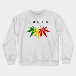 Minimalist Roots Rasta Color Leaves Reggae Crewneck Sweatshirt